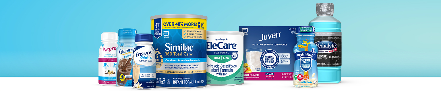 Grouping of Abbott adult and pediatric nutrition products