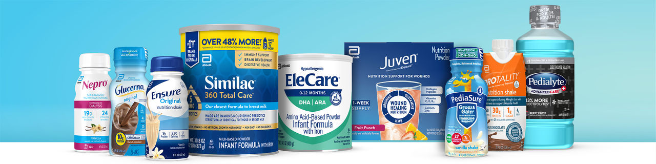 Grouping of Abbott adult and pediatric nutrition products
